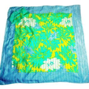 Vintage Collection XIiX Silk Square Scarf Pastel Floral Print